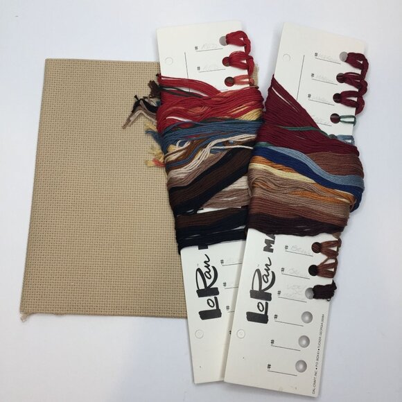 Vtg 1998 Sunset Counted Cross Stitch Kit Old Teddies Anna Krajewski 10"x12" - Picture 7 of 9